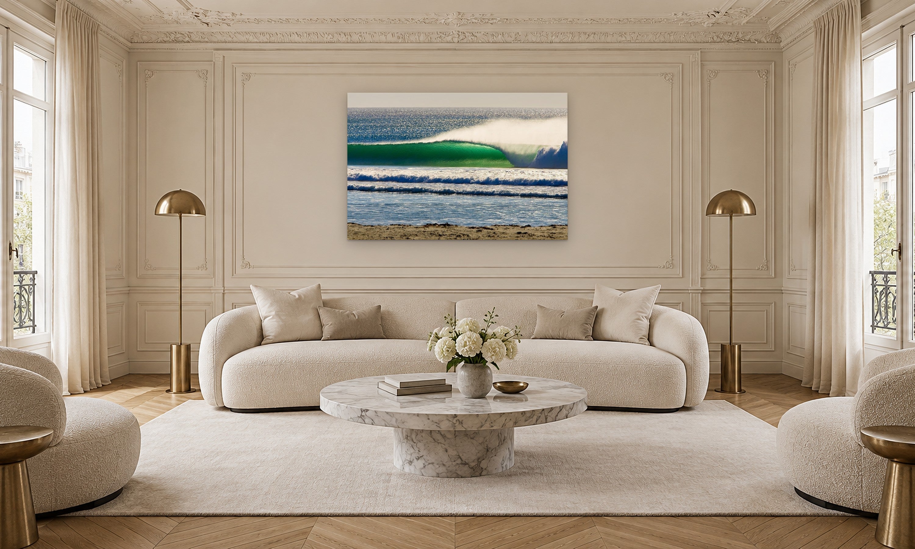 29th Street by Aaron Chang, shown in a Parisian living room
