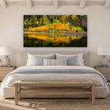Aspen Mirror by Aaron Chang, shown in a coastal bedroom