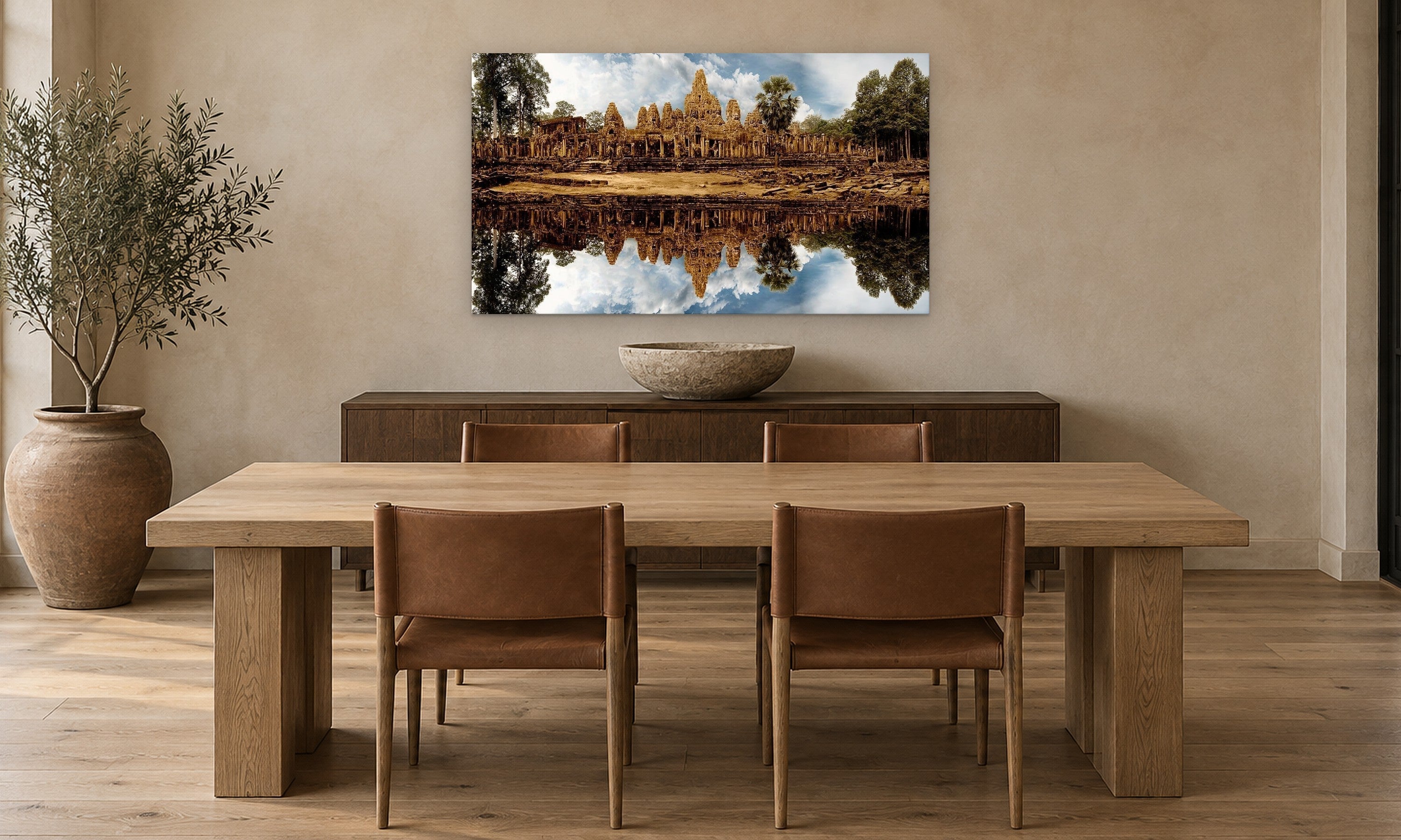 Angkor Wat by Aaron Chang, shown in a modern dining room