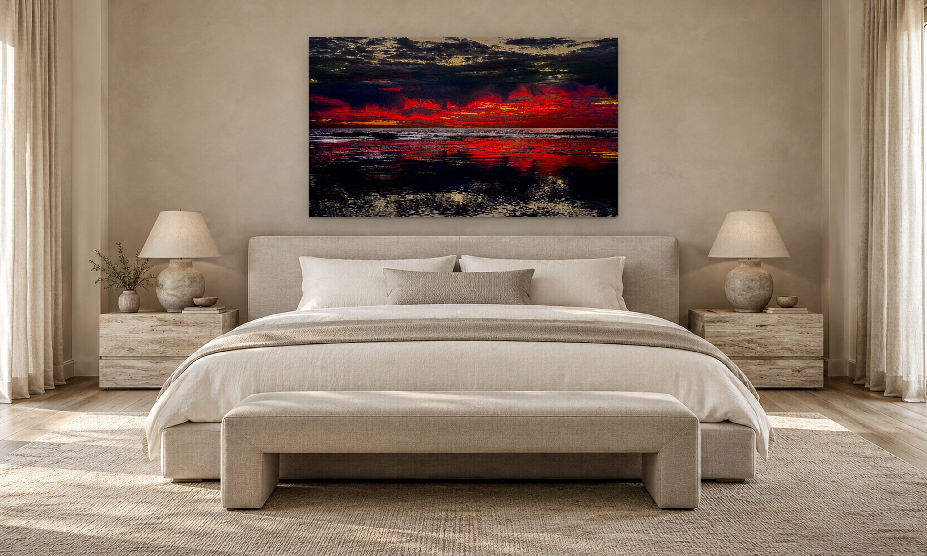 Black Diamond by Aaron Chang, shown in a serene bedroom