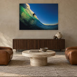 Blacks Beach Joel Tudor by Aaron Chang, shown in a collector’s lounge