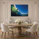 Blacks Beach Joel Tudor by Aaron Chang, shown in a Parisian dining room