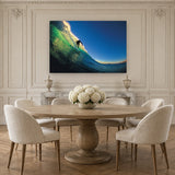 Blacks Beach Joel Tudor by Aaron Chang, shown in a Parisian dining room