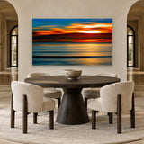 Blue Crush by Aaron Chang, shown in an arched dining room