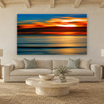 Blue Crush by Aaron Chang, shown in a coastal living room