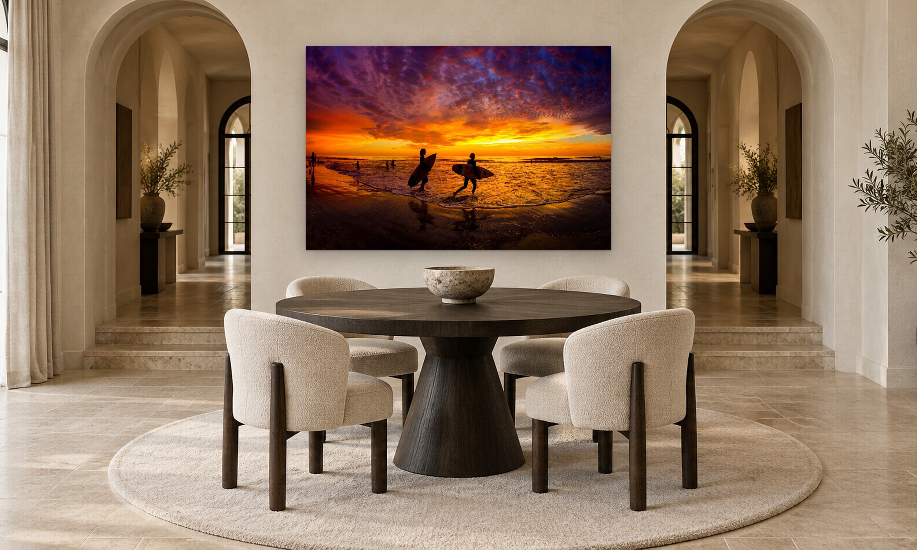 Cardiff Delight by Aaron Chang, shown in an arched dining room