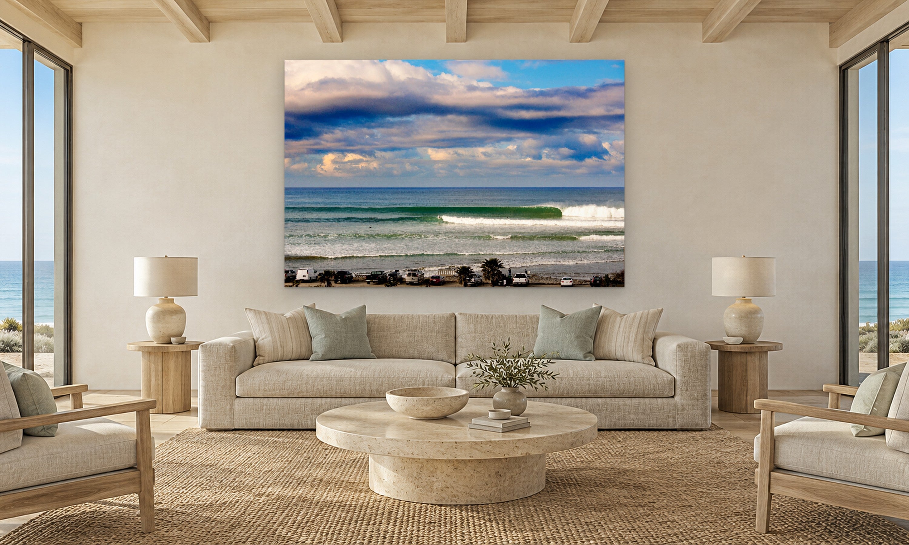 Cardiff Line-up by Aaron Chang, shown in a coastal living room