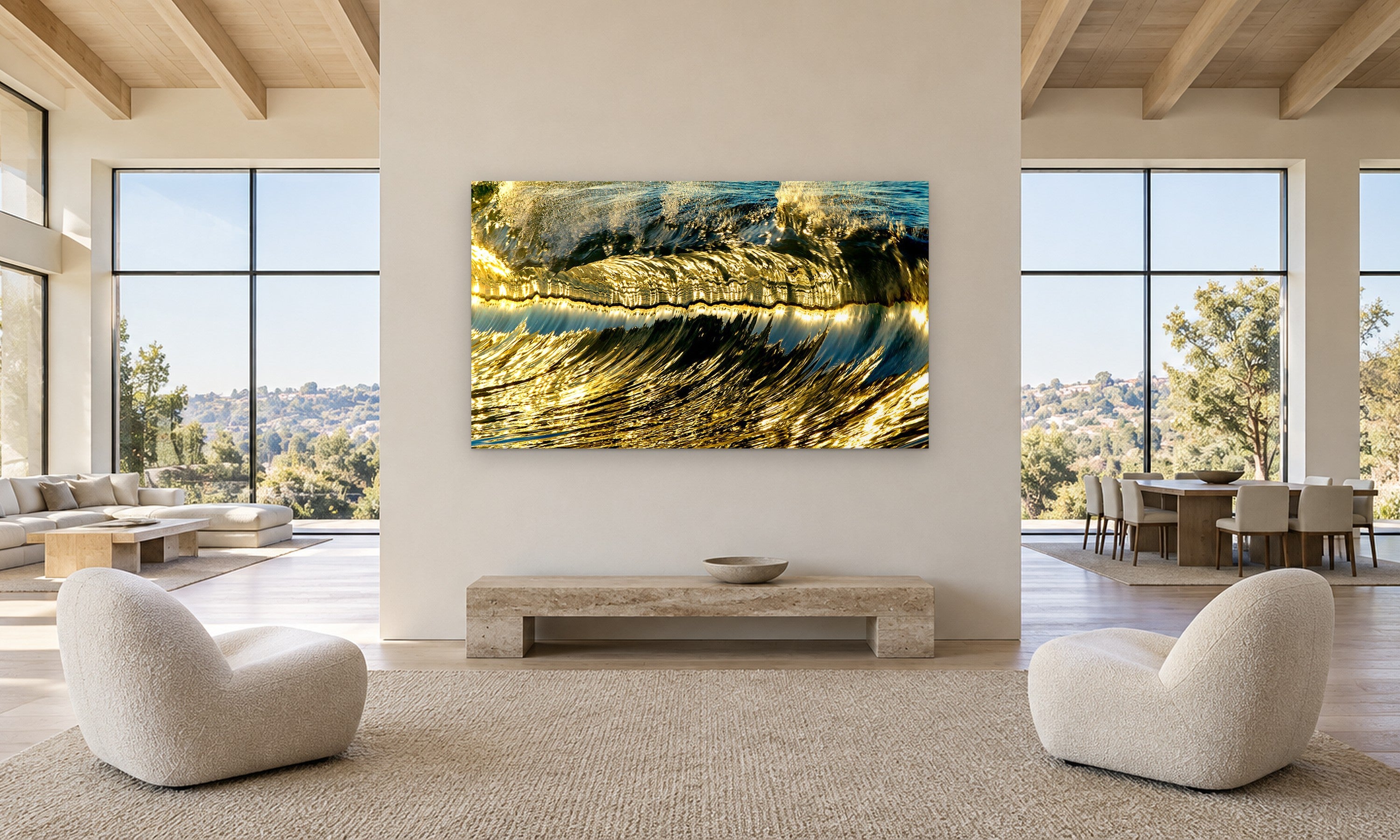 Champagne by Aaron Chang, shown in a gallery loft