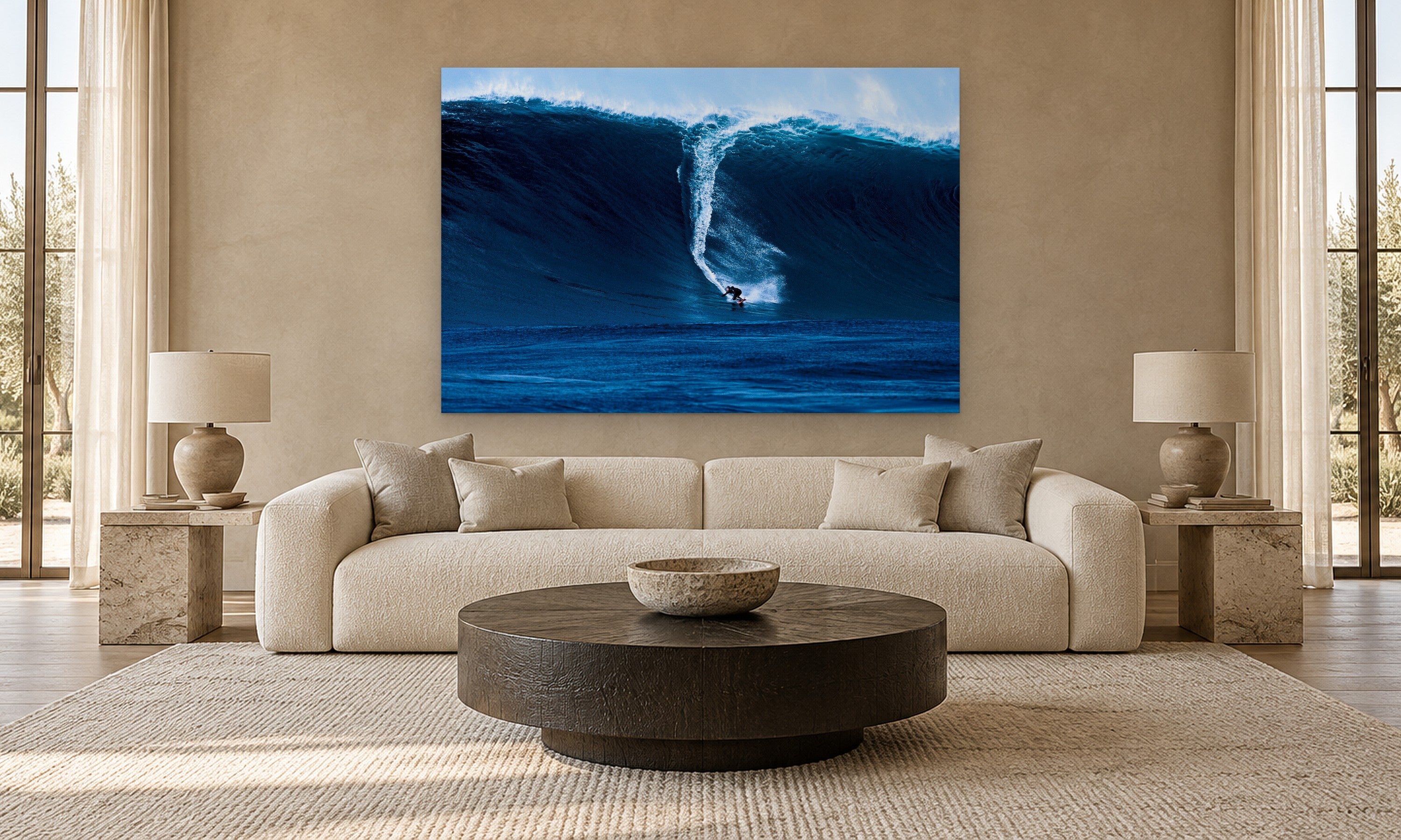Brad Gerlach at Cortes Bank by Aaron Chang, shown in a modern living room