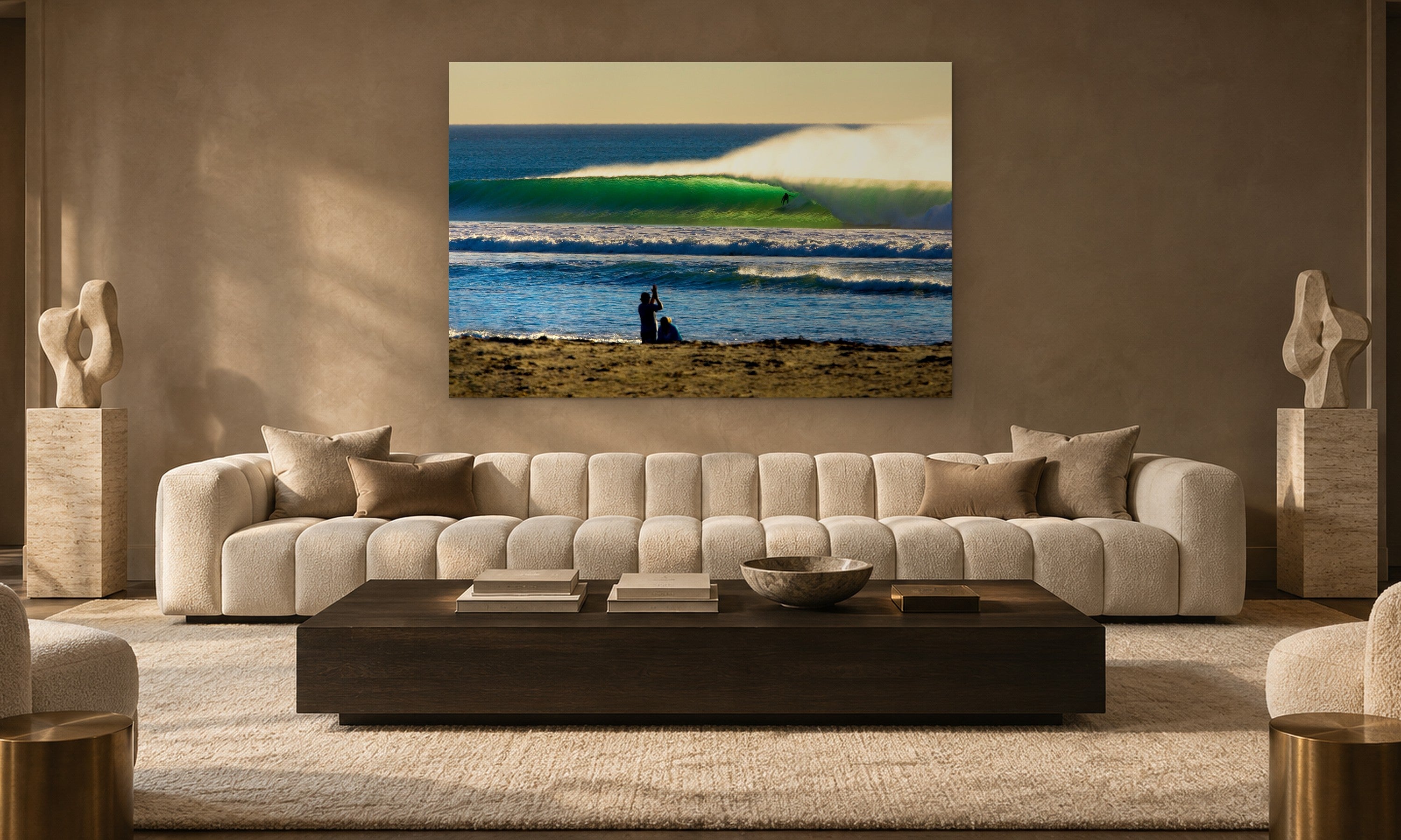 Del Mar Rivermouth by Aaron Chang, shown in a modern lounge