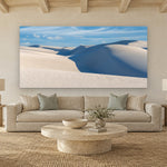 Dune Sky by Aaron Chang, shown in a coastal living room