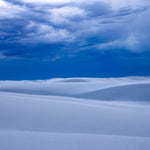 Dune Storm – fine art photograph of storm clouds over the white dunes of White Sands National Park, New Mexico, by Aaron Chang