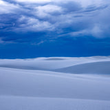 Dune Storm – fine art photograph of storm clouds over the white dunes of White Sands National Park, New Mexico, by Aaron Chang