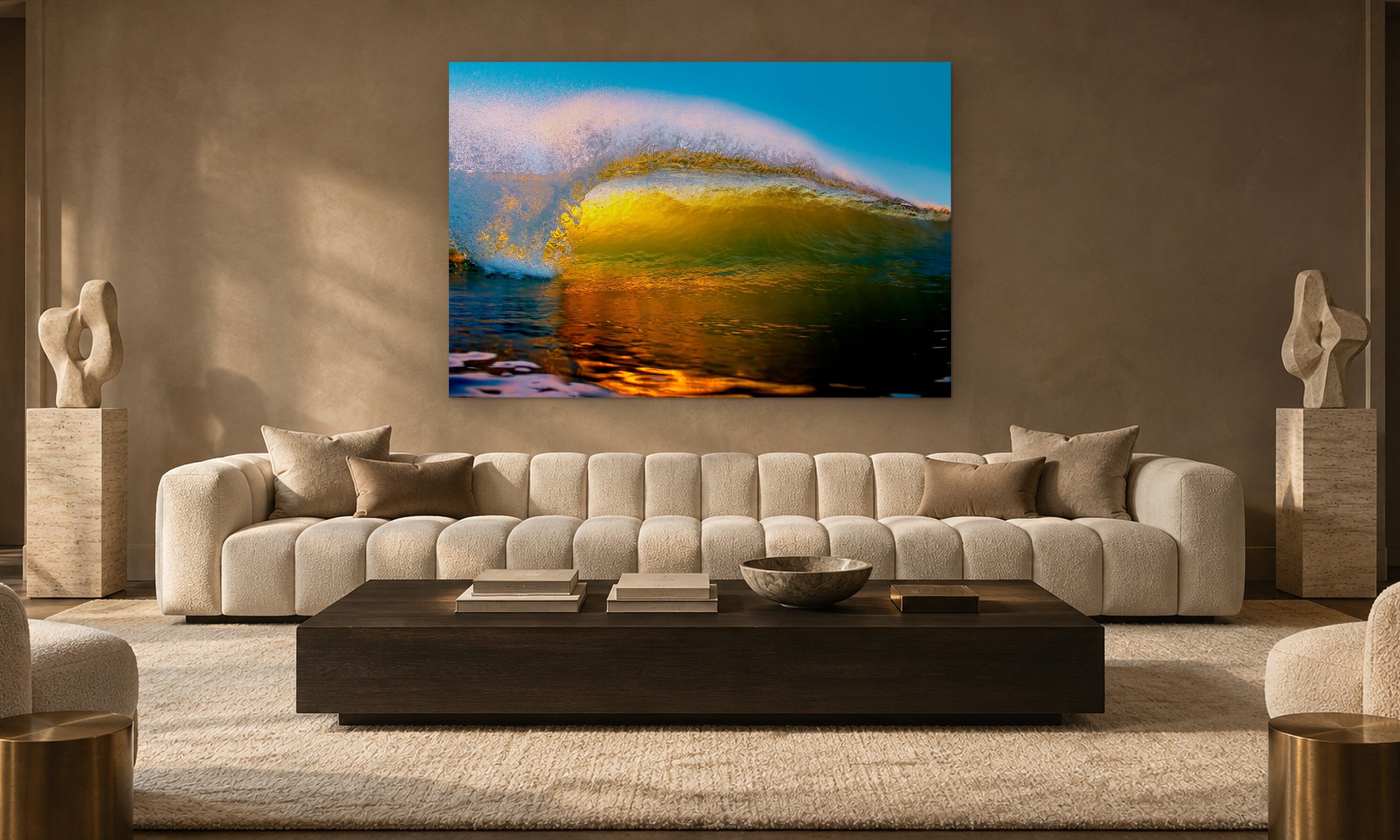 Enchanted Sunset by Aaron Chang, shown in a modern lounge