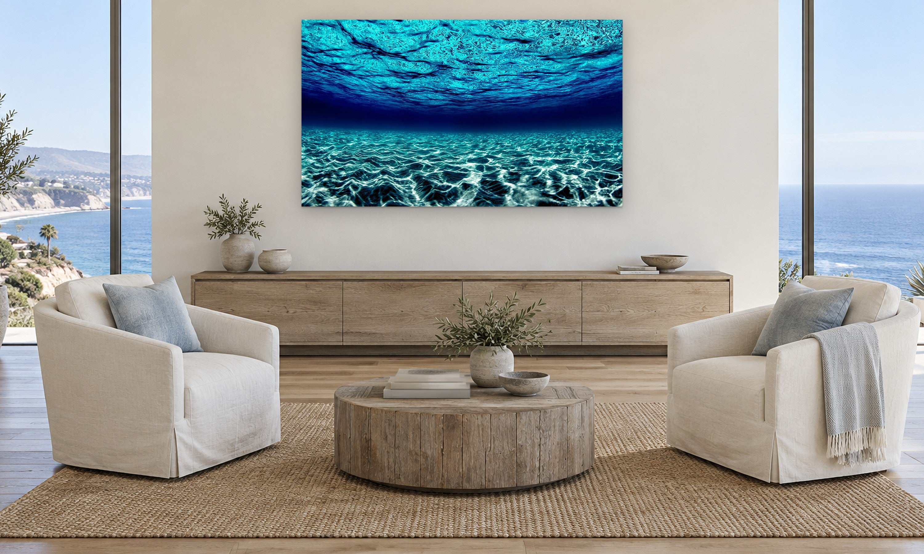 Equinox by Aaron Chang, shown in a coastal family room