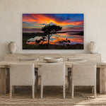 Everglow by Aaron Chang, shown in a coastal dining room