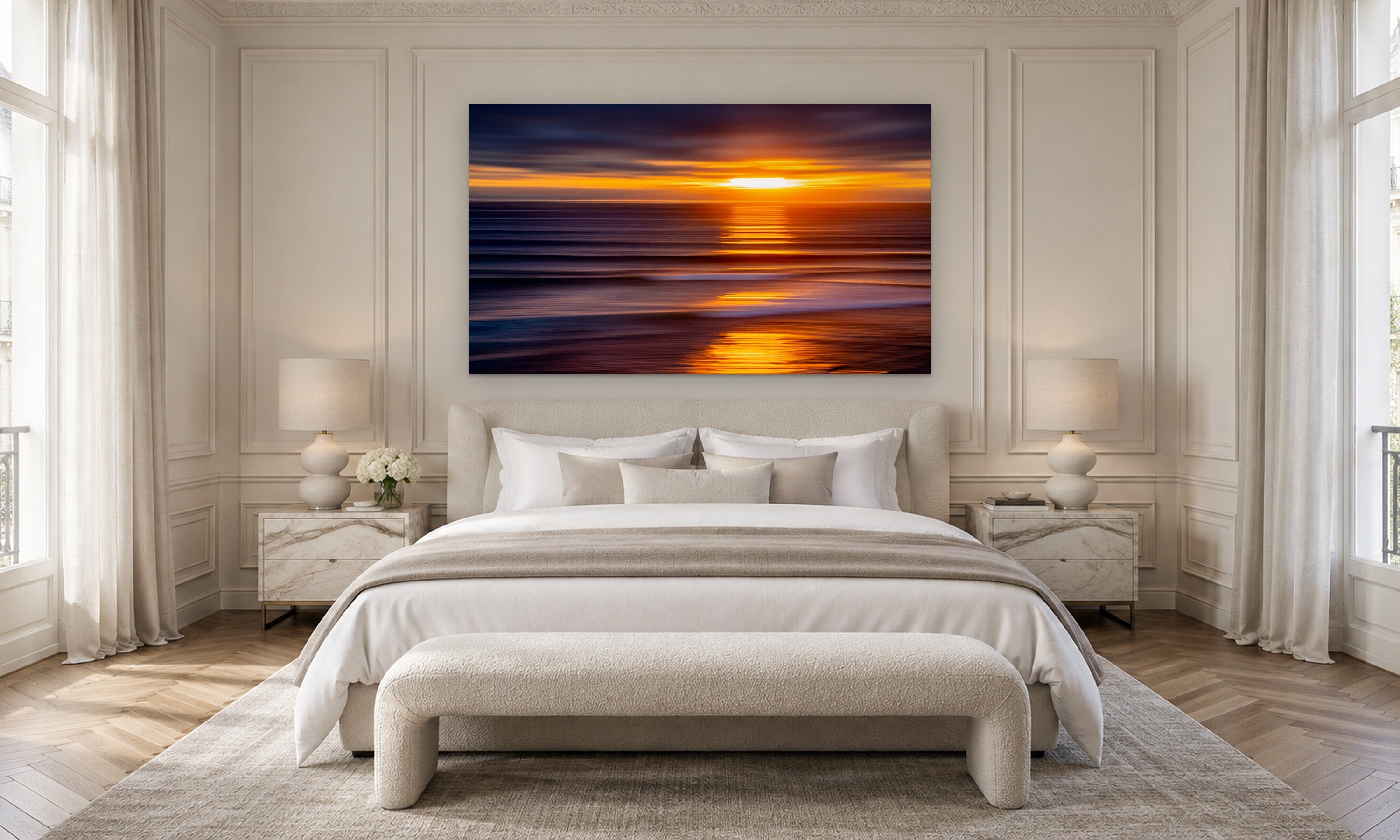 Glow by Aaron Chang, shown in a Parisian bedroom
