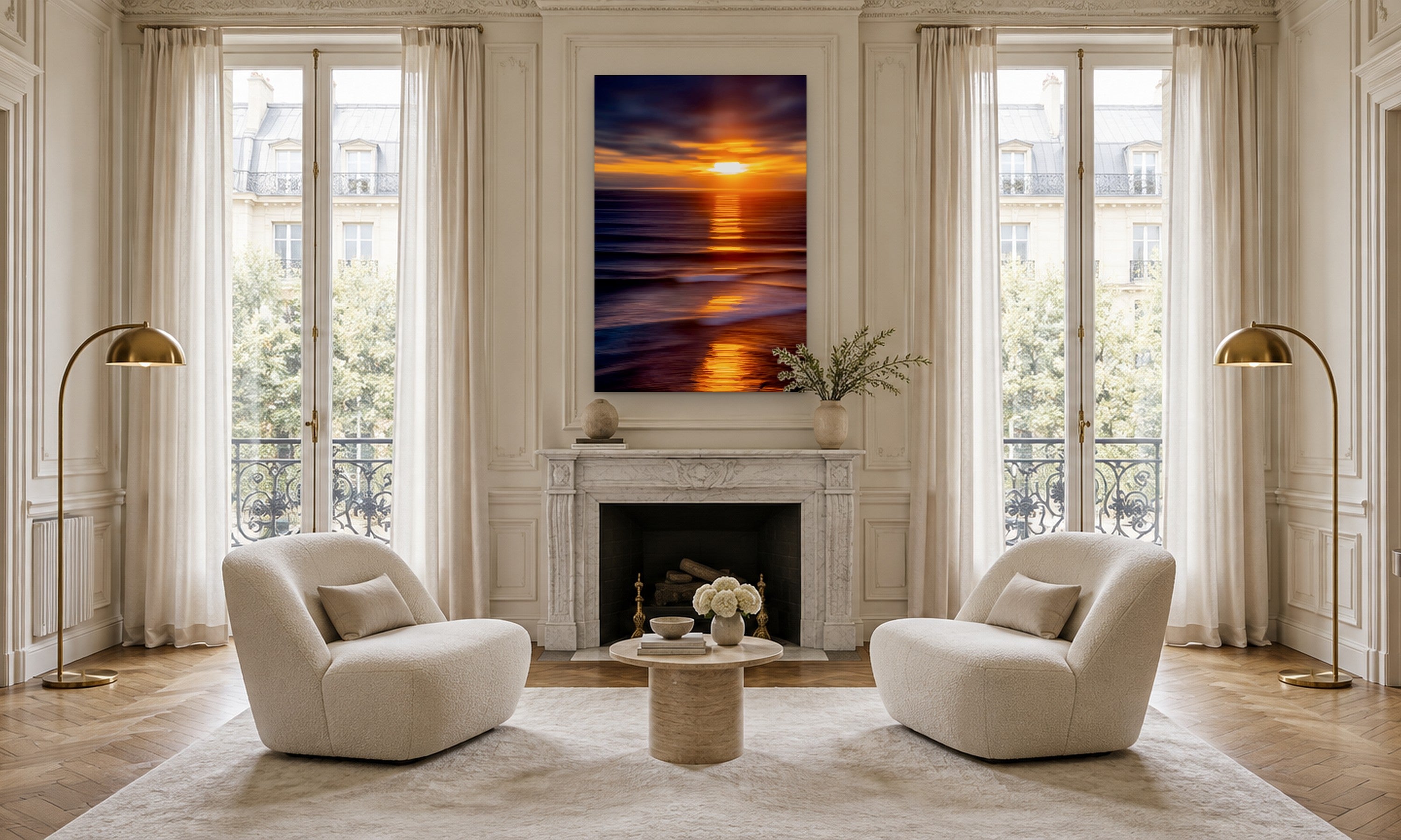 Glow Vertical by Aaron Chang, shown in a Parisian salon