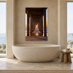 Golden Door by Aaron Chang, shown in a spa bathroom