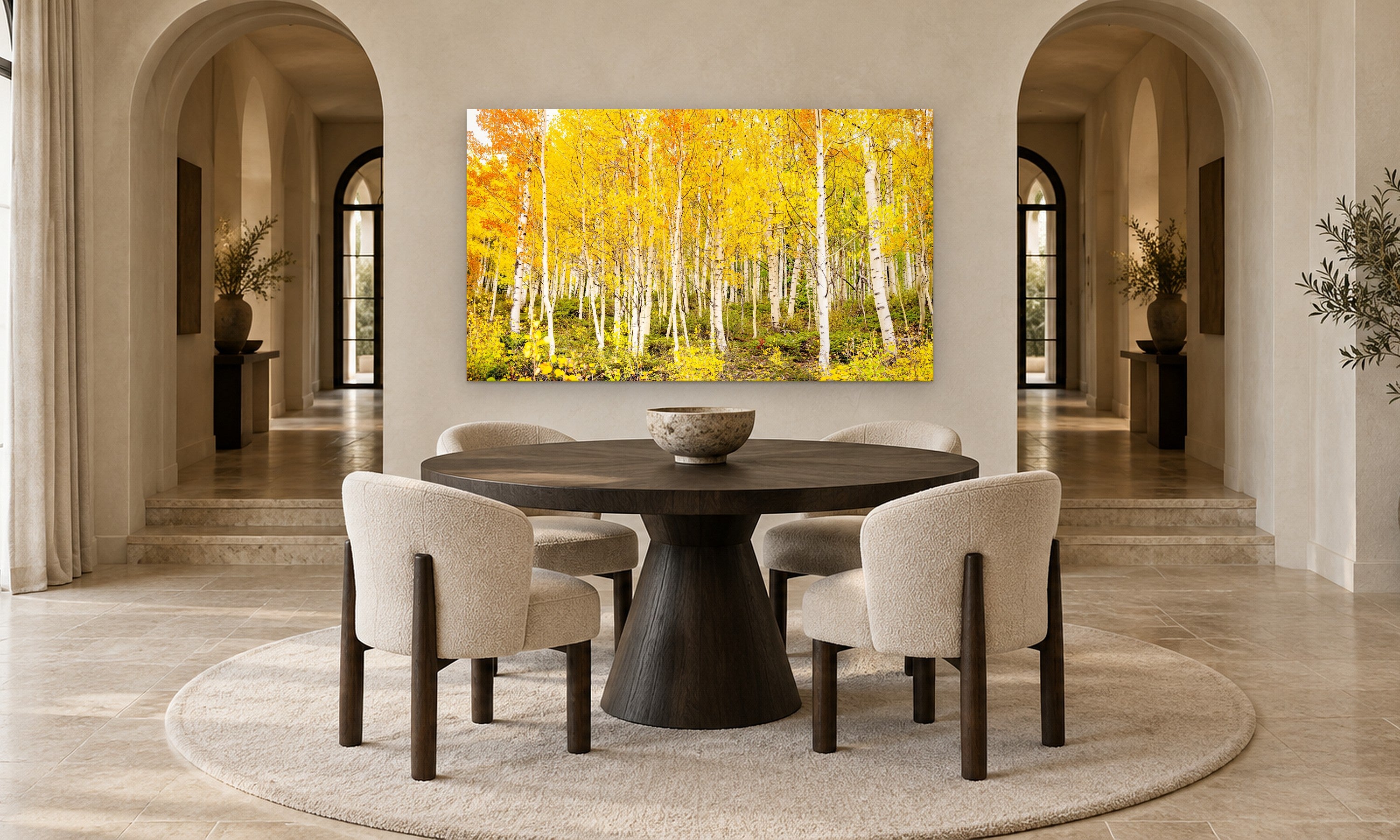 Heart of Gold by Aaron Chang, shown in an arched dining room