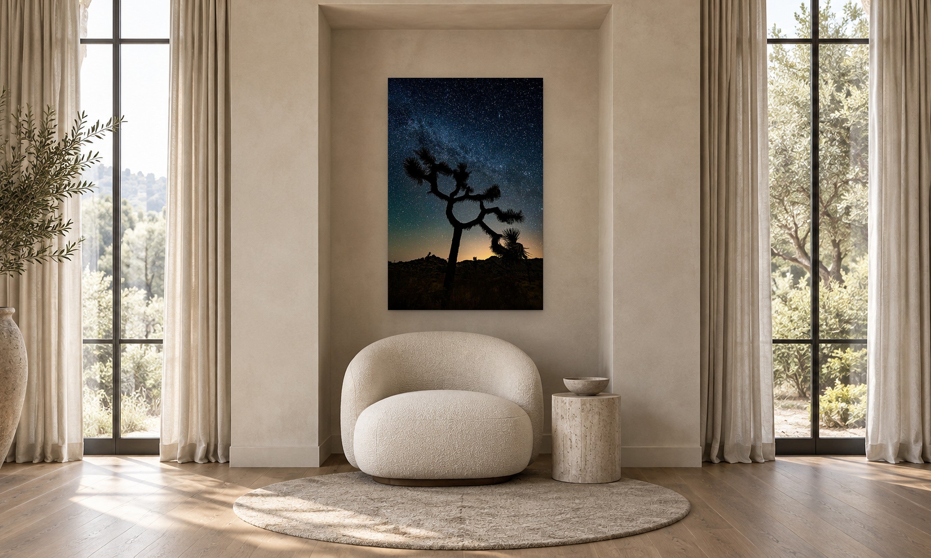 Infinity Tree by Aaron Chang, shown in a reading alcove