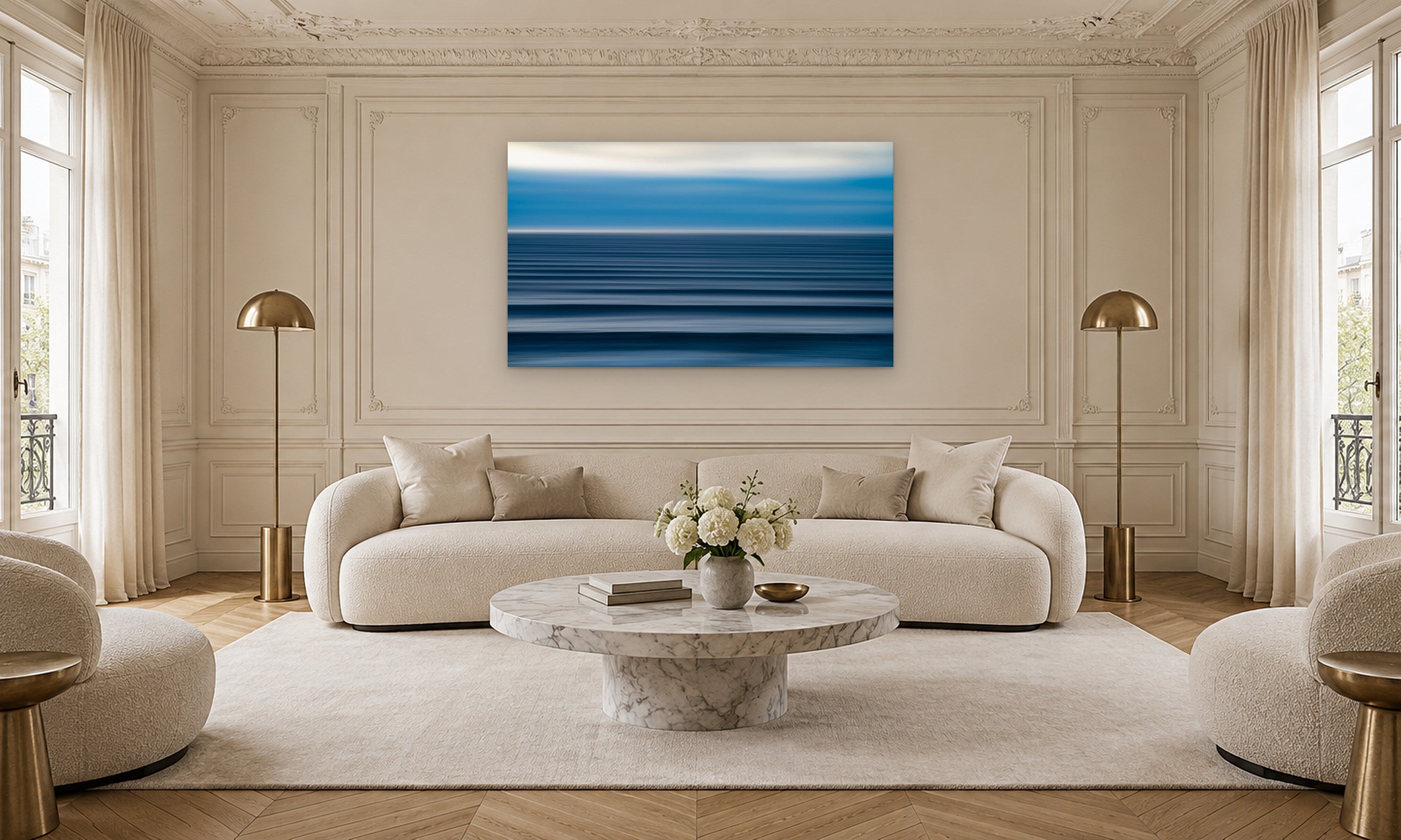 Into the Mystic by Aaron Chang, shown in a Parisian living room