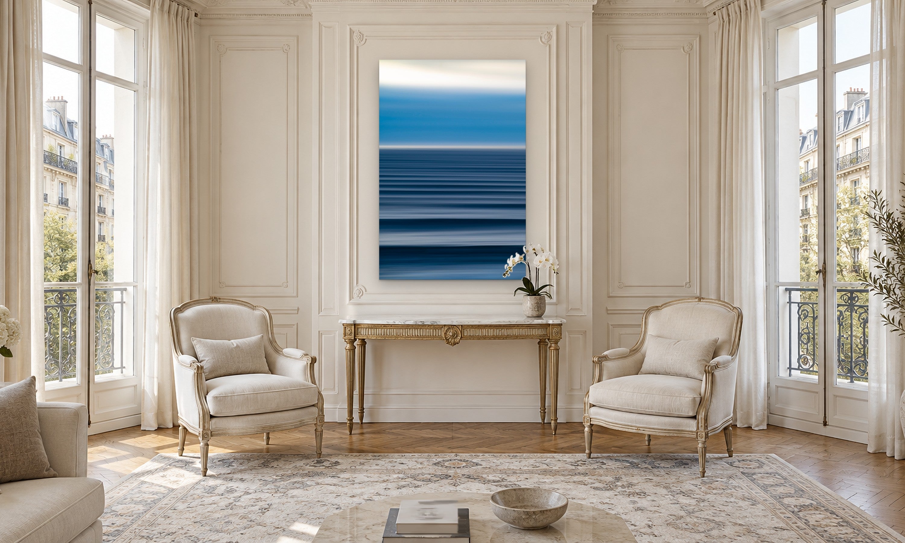 Into the Mystic (Vertical) by Aaron Chang, shown in a Parisian salon
