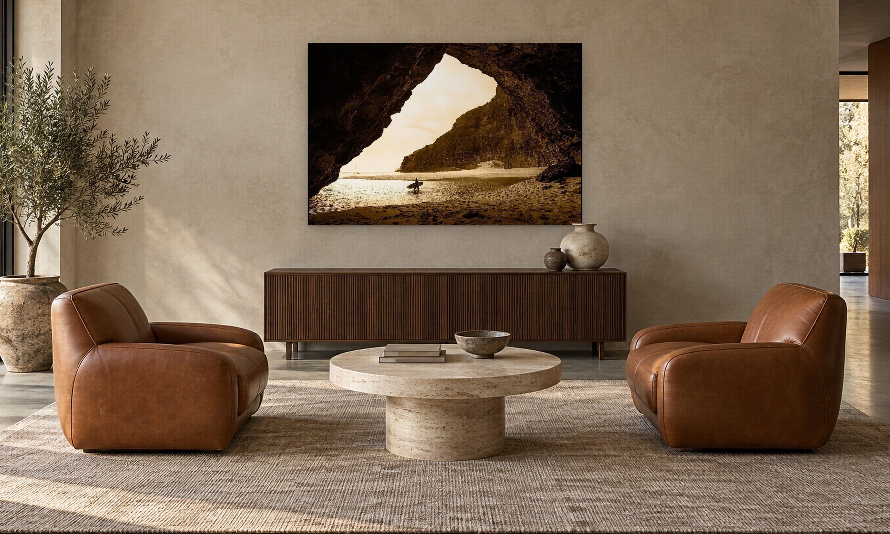 Kauai Cave by Aaron Chang, shown in a collector’s lounge