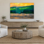 Kelly Slater by Aaron Chang, shown in a coastal family room