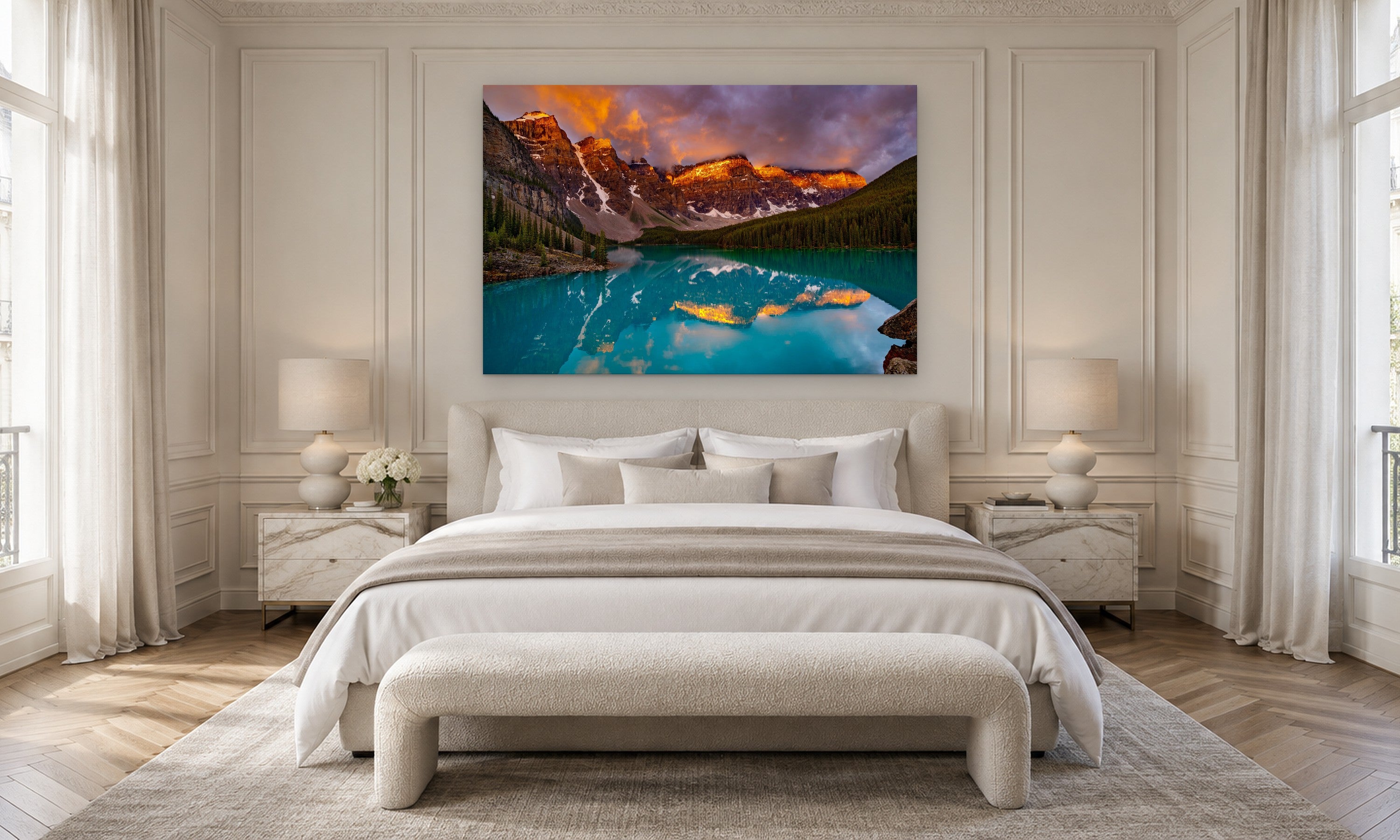 Majesty by Aaron Chang, shown in a Parisian bedroom