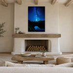 Magic Noire by Aaron Chang, shown in a beamed living room with a fireplace