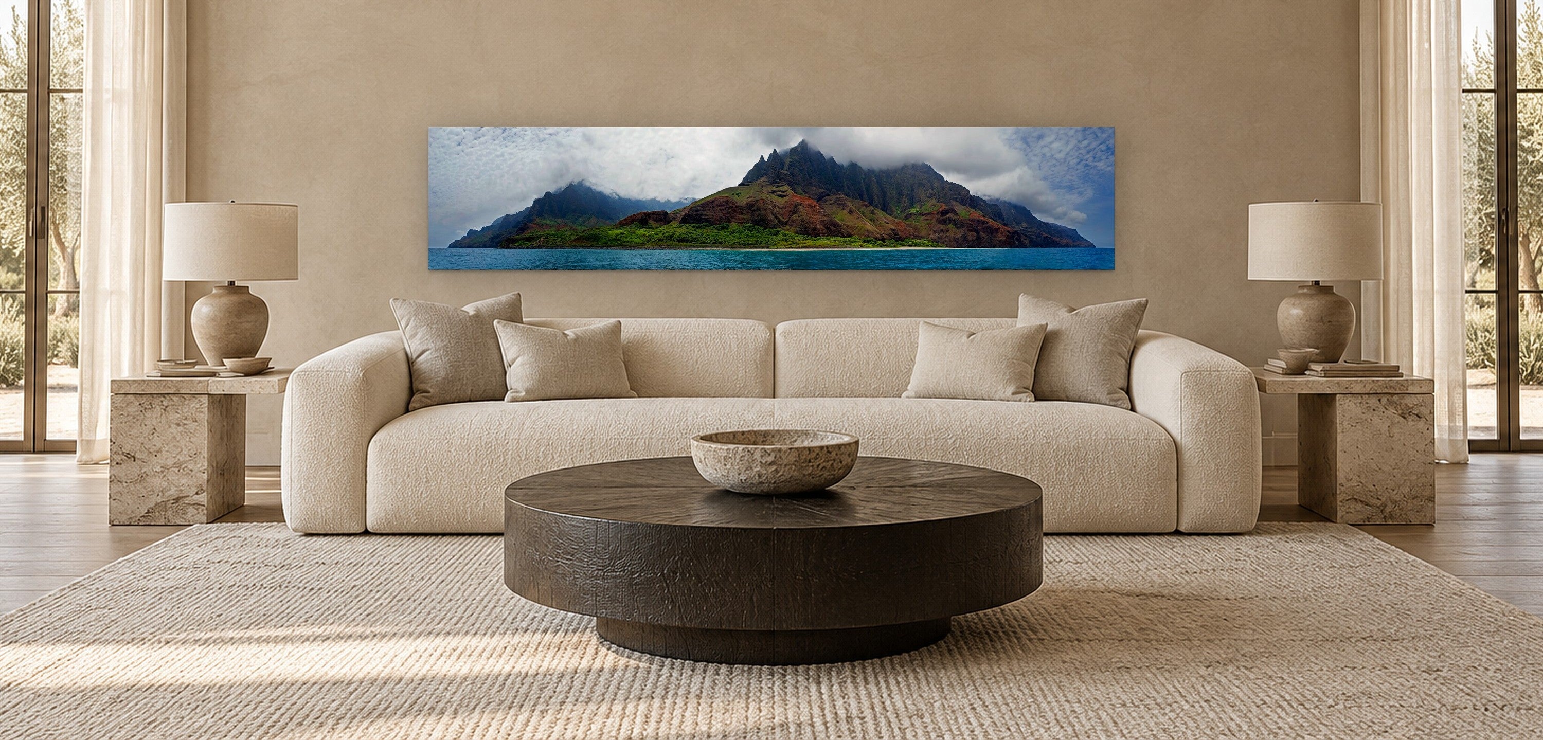 NaPali by Aaron Chang, shown in a modern living room