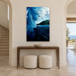 Outer Island Wave by Aaron Chang, shown in an arched entry hall
