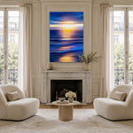 Pacific Blue Vertical by Aaron Chang, shown in a Parisian salon