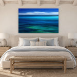 The Reef by Aaron Chang, shown in a coastal bedroom