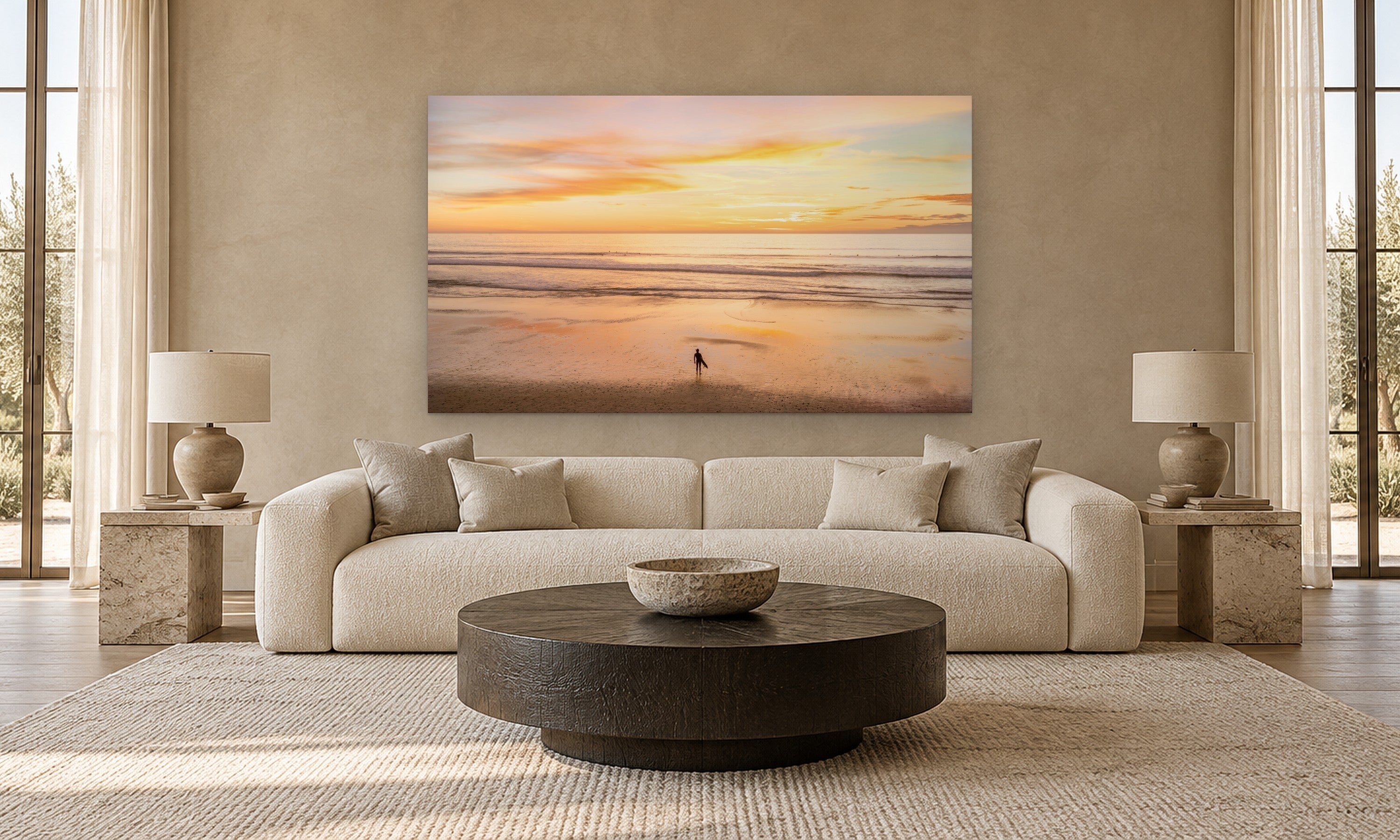 Return by Aaron Chang, shown in a modern living room