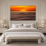 Saffron Sky by Aaron Chang, shown in a Parisian bedroom
