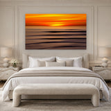 Saffron Sky by Aaron Chang, shown in a Parisian bedroom