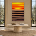 Saffron Sky Vertical by Aaron Chang, shown in a grand foyer