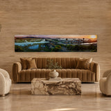 San Elijo Sunset by Aaron Chang, shown in a hotel lobby