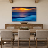 Sapphire Swell by Aaron Chang, shown in a farmhouse dining room