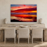 Seaside Sunset by Aaron Chang, shown in a coastal dining room