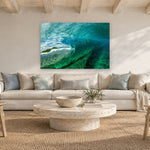 Secret Reef by Aaron Chang, shown in a beach-house living room