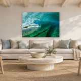 Secret Reef by Aaron Chang, shown in a beach-house living room