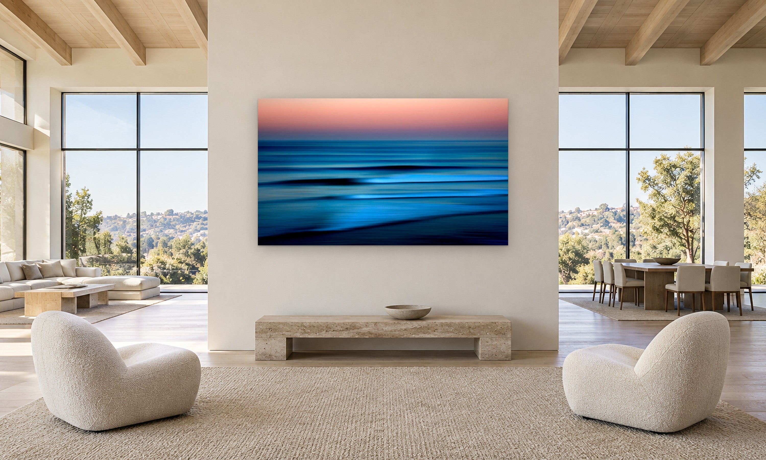 Serenity by Aaron Chang, shown in a gallery loft