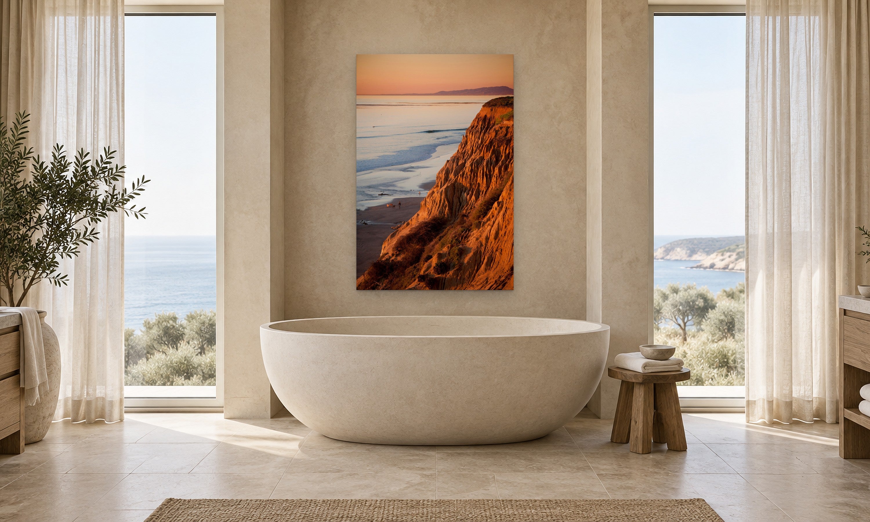 Solana Cliffs by Aaron Chang, shown in a spa bathroom
