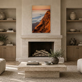 Solana Cliffs by Aaron Chang, shown in a living room with a stone fireplace