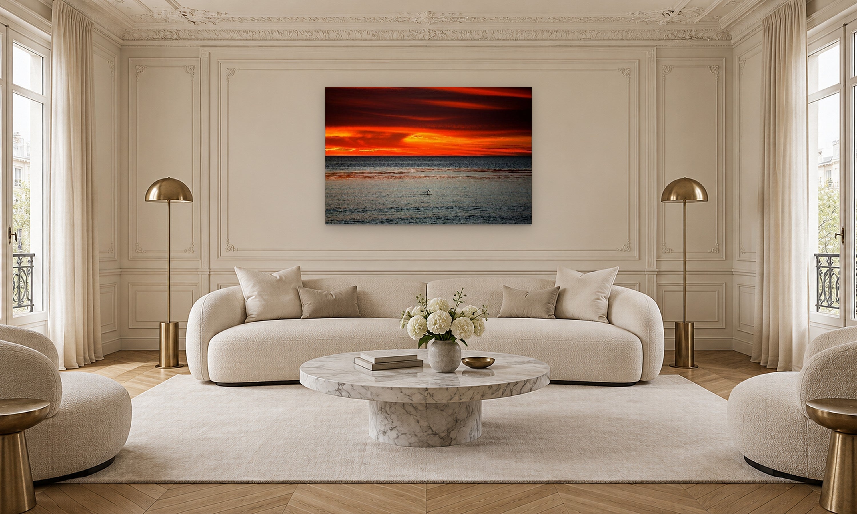 Solace by Aaron Chang, shown in a Parisian living room