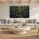 Sparkles by Aaron Chang, shown in a beach-house living room