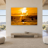 Sun Rays by Aaron Chang, shown in a gallery loft